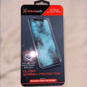 Black Web Glass Protector for iPhone X/XS/11 PRO